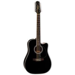 Takamine EF381DX Black Gloss - 12 String Acoustic Electric Guitar