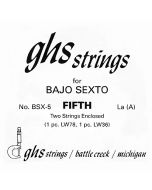 GHS BSX5 Bajo Sexto Single Loop End String - La (A)