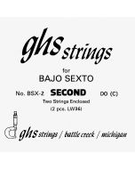 GHS BSX2 Bajo Sexto Single Loop End String - Do (C)