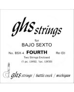 GHS BSX4 Bajo Sexto Single Loop End String - Re (D)
