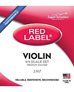 D'Addario Red Label 2107 4/4 Scale Violin String Set