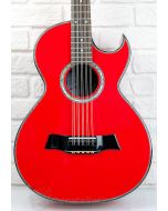Sevillano C1 Bajo Quinto Single Cutaway with SKB Hard Case and EMG Pickup - Intense Red Gloss