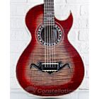 Sevillano M1 Bajo Quinto Flame Maple Single Cutaway with Hard Case and Pickup - Red