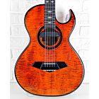 E.Pasaye Bajo Quinto M1 Single Cutaway with SKB Hard Case and Pick-up - Orange Maple Flame