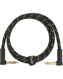 Fender Deluxe Series Instrument Cable - Right Angle to Right Angle - 1ft. to 3ft. - Black Tweed