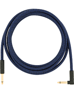 Fender Festival Series Instrument Cable - Straight to Right Angle - 10ft. to 18.6ft. - Blue Dream