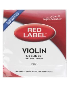 D'Addario Red Label 2105 3/4 Scale Violin String Set