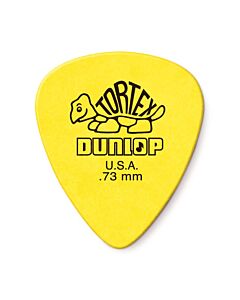 Jim Dunlop 418P73 Tortex Standard .73mm Picks - Yellow - 12-Pack