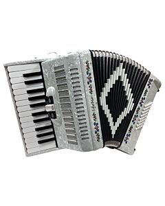 SofiaMari 26 Key and 48 Bass Piano Accordion - White Pearl