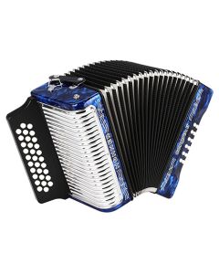 Hohner Corona II 31-Button Diatonic Accordion - Dark Blue Pearl