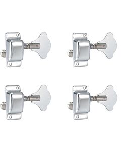 Golden Gate B-108 Electric Bass Guitar Tuners - 4 Individual - Nickel