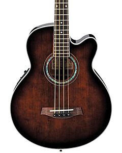 Ibanez AEB10E Acoustic Electric Bass Guitar - Dark Violin Sunburst