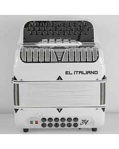 Hohner Anacleto El Italiano - 5 Switch - Super Compact Accordion - White