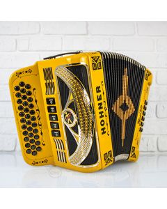 Hohner Anacleto Rey Del Norte 5 Switch Compact Button Accordion - Bumblebee