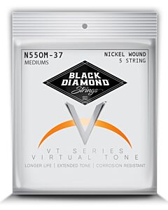 Black Diamond 500 Medium Electric Bass Guitar Strings - 5 String