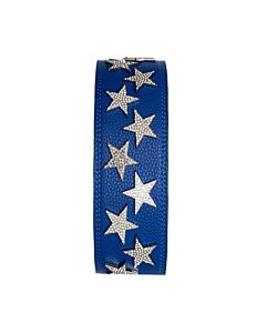 Alucinico Blue Rhinestone Stars Guitar Strap