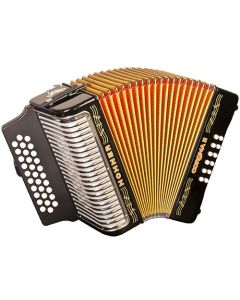 Hohner Corona II 31-Button Diatonic Accordion - Jet Black