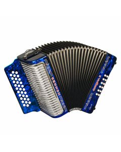 Hohner Corona II Classic 31-Button Diatonic Accordion - Dark Blue Pearl