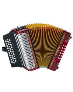 Hohner Corona II 31-Button Diatonic Accordion - Red Pearl