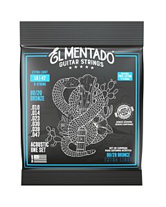El Mentado EM-AG-8020-1047 80/20 Bronze Extra Light Acoustic Guitar Strings