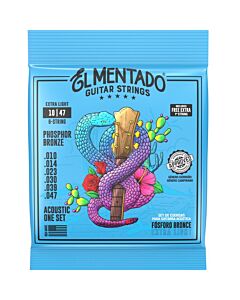 El Mentado EM-6-PB-1047 Phosphor Bronze Extra Light Acoustic Guitar Strings