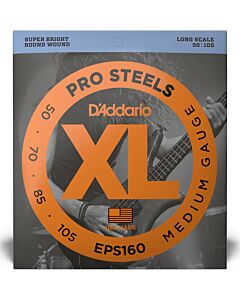 D'Addario EPS160 Stainless Steel Medium Gauge Long Scale Bass Strings