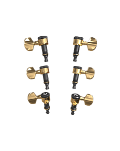D'Addario PWAT-333L Auto-Trim Locking Tuning Machines 6 Individual (3+3) - Gold