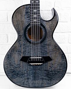 E.Pasaye Bajo Quinto M1 Single Cutaway Black Maple Flame with SKB Hard Case and Pick-up