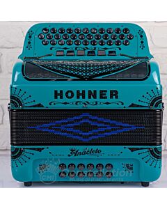 Hohner Anacleto Rey Del Norte Two Tone Compact Button Accordion - Aqua Blue