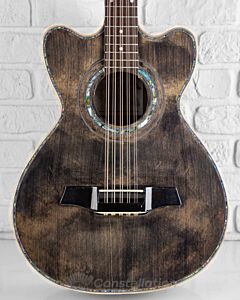 Sevillano R2 Bajo Quinto Double Cutaway with Sound Hole Pickup and SKB Case - Tobacco Stained Spruce Top