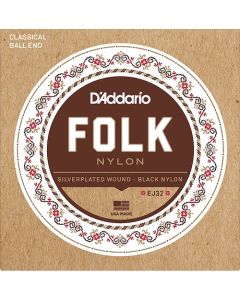 D'Addario EJ32 Folk Black Nylon Classical Guitar Strings