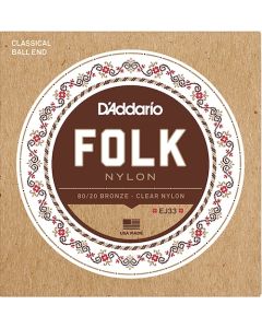 D'Addario EJ33 Folk Nylon Classical Guitar Strings