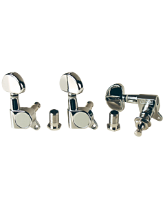 Golden Gate F-2075 Acoustic Guitar Tuners – 6 Individual (3+3) – Nickel