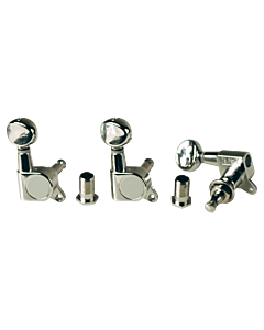Golden Gate F-2080 Acoustic Guitar Tuners – 6 Individual (3+3) – Nickel