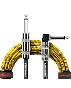 Gator Cableworks Backline Series Braided Guitar Instrument Cable - Straight to Right Angle - 10ft. to 20ft.