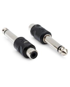 Hosa GPR-101 RCA to 1/4 in TS Adapter - 2 Pack