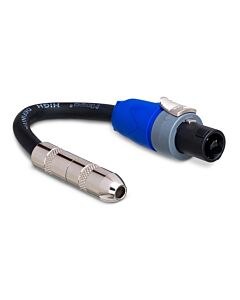 Hosa 1/4" TS to Neutrik speakON Speaker Adapter - 6in.