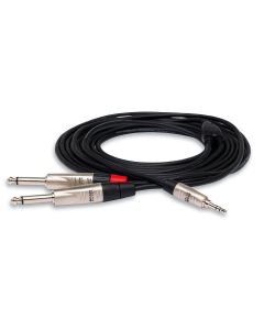 Hosa REAN 3.5 mm TRS to Dual 1/4 in TS Pro Stereo Breakout - 3ft. to 10ft.