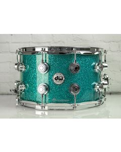 DW Collector's Series Snare Drum - 8 x 14-inch - Teal Glass - Chrome Hardware