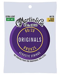 Martin M170 80/20 Bronze Extra Light Acoustic Guitar Strings