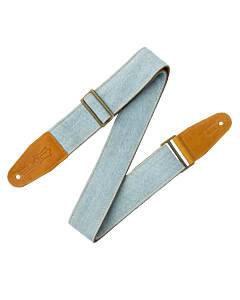 Levy's 2 inch Denim Series Guitar Strap - Light Blue