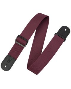 Levy's 2 inch Single Tone Series Polypropylene Guitar Strap - Burgundy