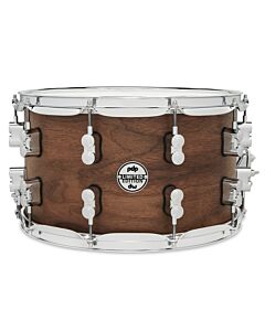 PDP PDSN0814MWNS 20-Ply LTD Maple Walnut Snare Drum - 8 x 14-Inch - Natural Satin Finish