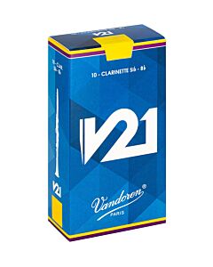 Vandoren V21 Bb Clarinet Reeds - 10-Pack - Choose Strength