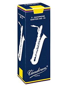 Vandoren Traditional Baritone Saxophone Reeds - 5-Pack - Choose Strength