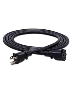 Hosa NEMA 5-15R to NEMA 5-15P Power Extension Cord, 14 AWG - 15ft to 25ft
