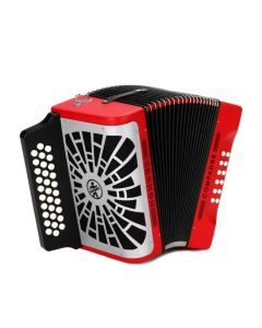 Hohner Compadre Diatonic Button Accordion - Red