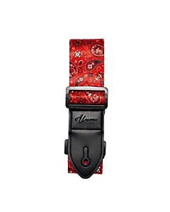 Alucinico Red Paisley Guitar Strap