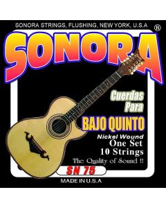 Sonora Bajo Quinto Set - Nickel Plated - Loop End
