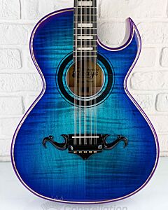E.Pasaye Bajo Quinto M1 Maple Single Cutaway Blue Burst with SKB Hard Case and Pick-up